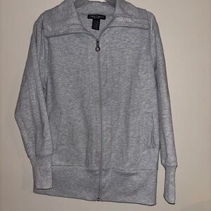 Women's Gray Zip-Up Jacket | XL | Contact NY | perfect for fall or winter!